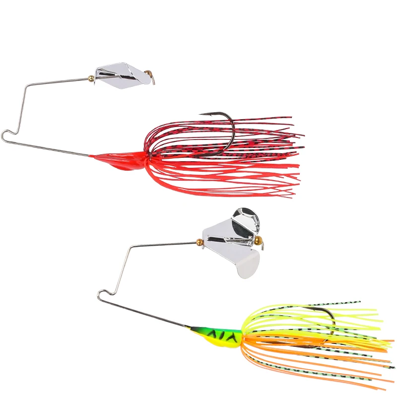 Trulinoya Spinnerbait leurre avec jupes Buzzbait avec réfléchissant métal léger blade e12g leurre pour pêche à la basse Vivic natation leurre