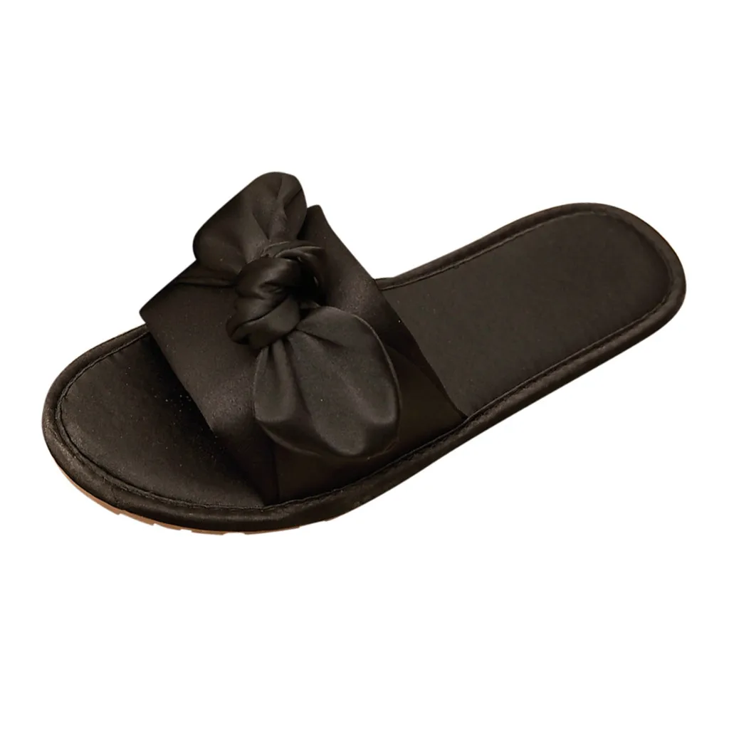 

solid floral bowknot slippers Women Slides shoes Fashion Bowknot sandals for Soft Sole Home Bathroom Slippers Beach Sandals