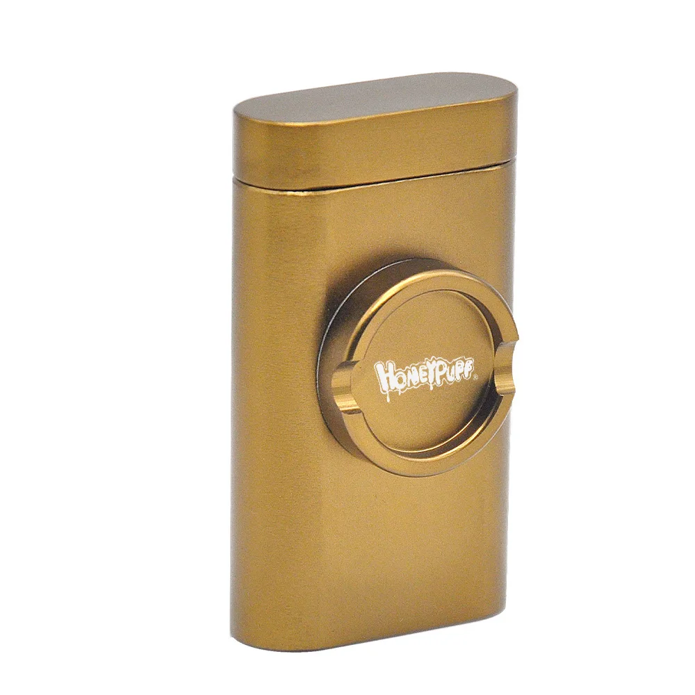 Aluminum Grind Case Pinch Hitter & Grinder Combo Tobacco Grinder Dugout Pipe Case With Storage Room Case Smoking Pipe All In One