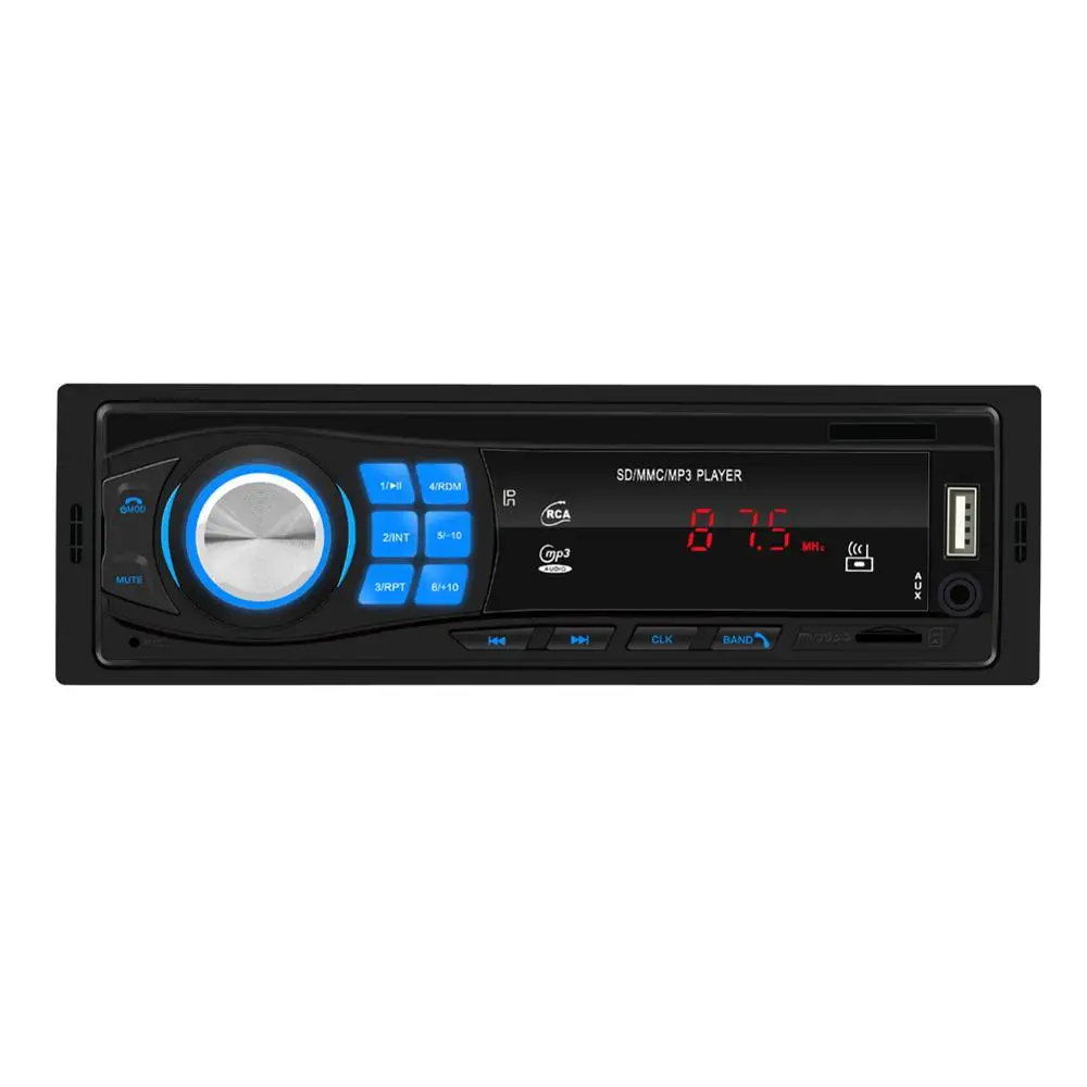 Автомагнитола 1 Din Bluetooth MP3 музыкальный плеер Автомобильный стерео USB Aux вход TF карта Авторадио с пультом дистанционного управления