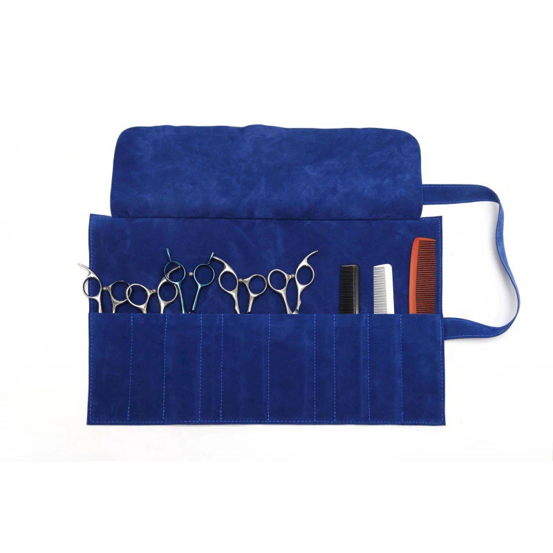 Roll Up Scissors Pouch Professional Barber Salon PU Holster-Holder For Haircutting Scissors Shear Hairdressing Holder Case Bag storage bag tool holder hairdressing tool belt