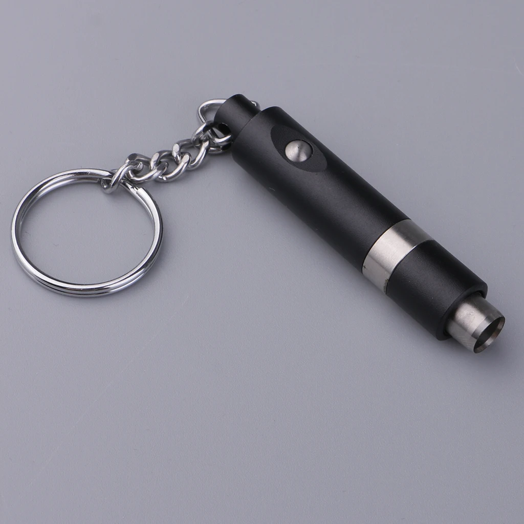 Tobacco Cigar Punch Mini Cutter Blade Cigars Puncher Key Chain Cigar Drill Accessory Father`s Gift Black