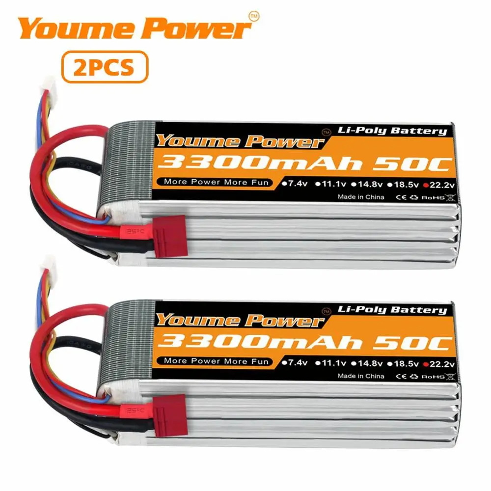 Аккумулятор Youme 22 2 в 3300 мАч Lipo 6S 50C Deans XT60 EC5 XT90 для радиоуправляемых самолетов