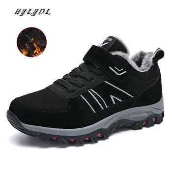 

Men Shoes Women Winter Warm Fur Couple Hiking Shoes Outdoor Trekking Camping Cotton Shoes Non Slip Walking Sneakers Zapatos New