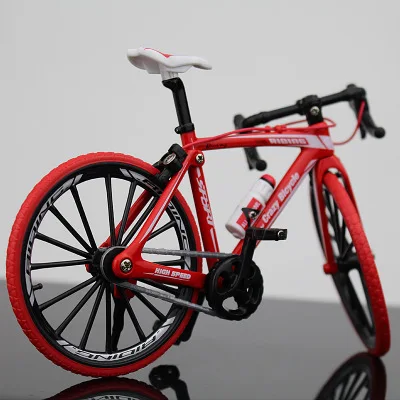 Crazy Magic Finger Bike Alloy Bicycle Model 1:10 Simulation Bicycle Bend Road Mini Racing Toys Adult Collection Gifts - Цвет: bend bike