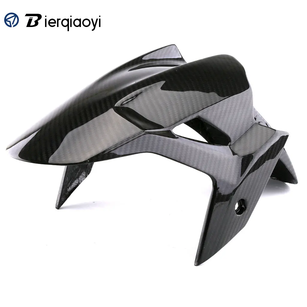 Для ninja400 kawasaki аксессуары Настоящее углеродное переднее крыло брызговик защита от пыли брызговик для мотоцикла Kawasaki Ninja 400