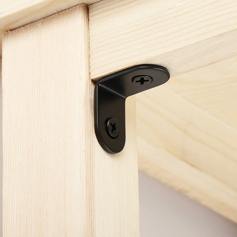 L-Shaped Angle Brackets 4Pcs/Lot Thicken Stainless Steel Right Angle Corners Brace Fixing Connector For Board Shelf Support
