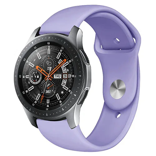 22 мм 20 мм ремешок для Galaxy watch 42 мм 46 мм samsung gear S3 Frontier Браслет спортивный ремешок силиконовый ремешок для huawei watch gt - Цвет ремешка: light purple