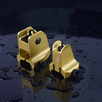

Hunting AR15 M4/M16 Rifle DD Fixed Front Rear Iron Sight Set Streamline Design Weaver Picatinny Rail Sight