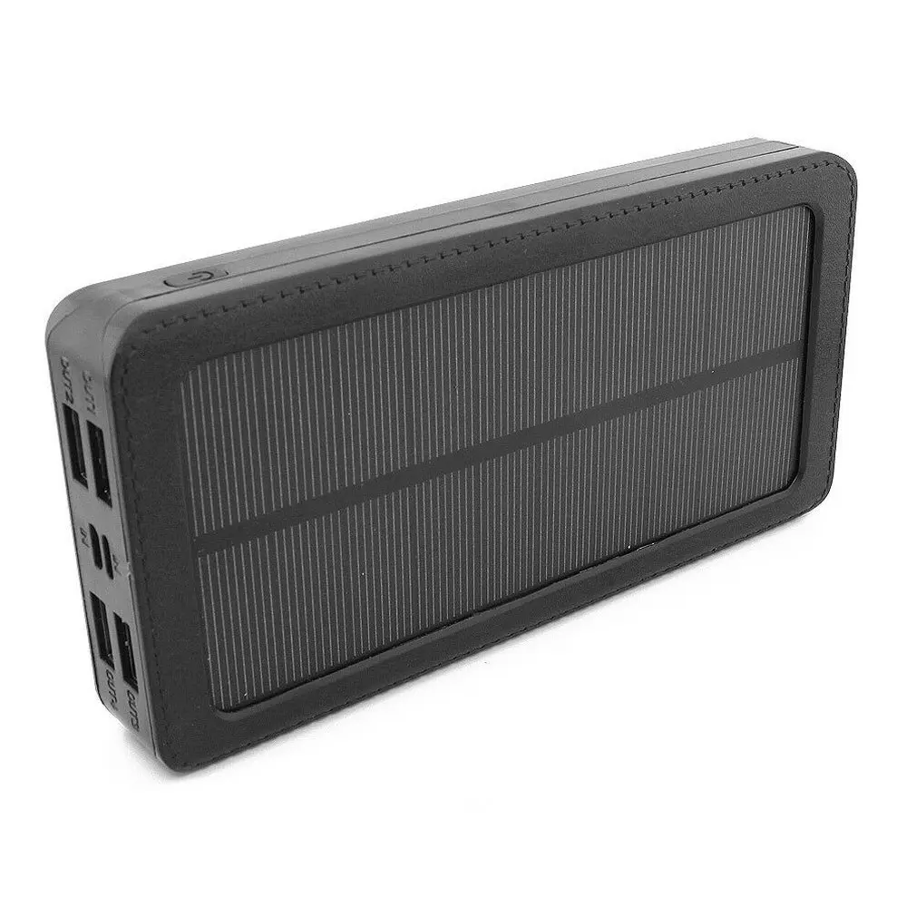 

Solar Power Bank Real 20000 mAh 4 Port USB Durable Dustproof WaterproofPolymer Battery Charger