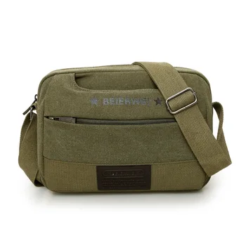 

Men's bag casual simple canvas diagonal Korean version fashion young and young fashion tool shoulder bag