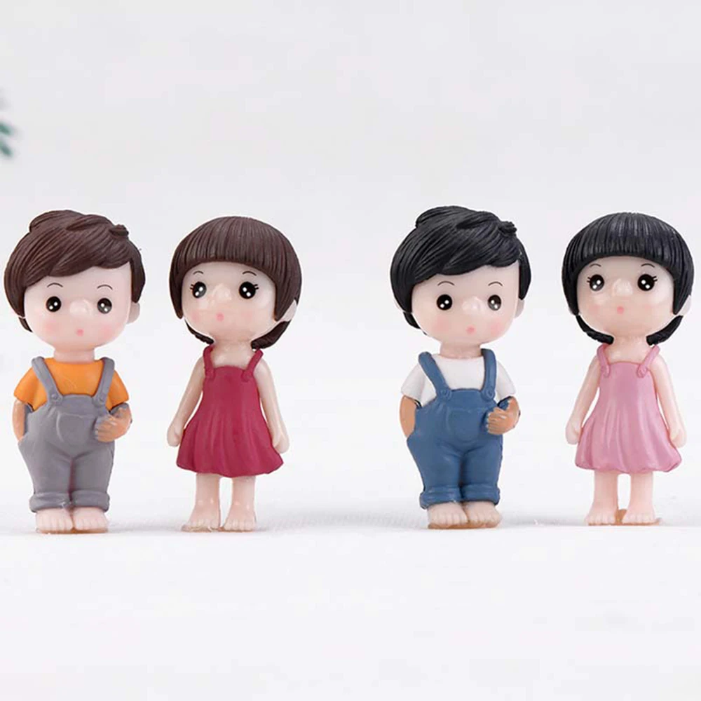 Miniature couple ornament creative mini grandma grandpa lovers for fairy garden home decoration