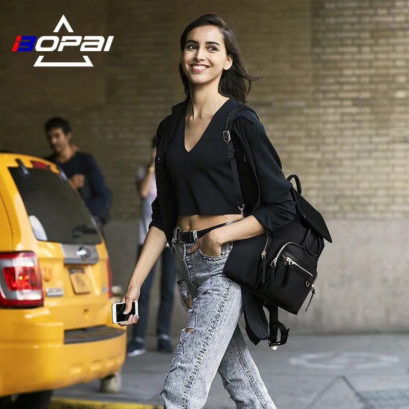 

2019 New Style Backpack Women's Versatile WOMEN'S Fashion Handbag Students Anti-Theft School Bag Backpack bo pai