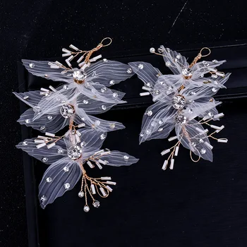 

Le Liin Bride Silk Flower Hair Clip Sets Handmade Wedding Hair Jewelry