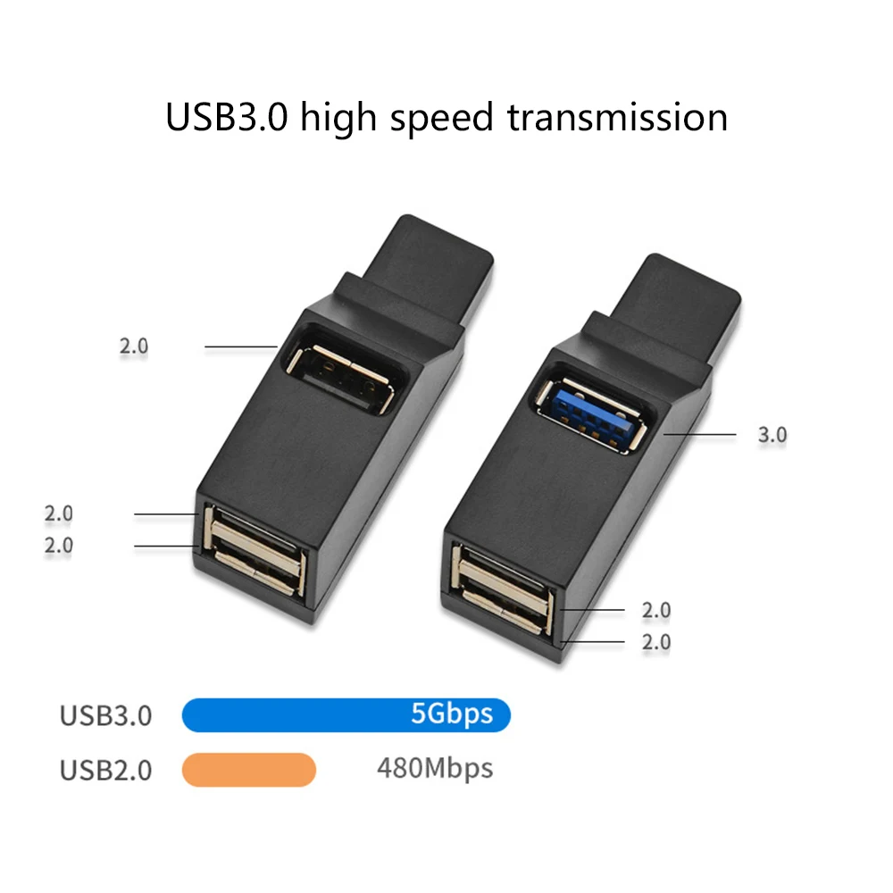 Универсальный мини 3 порта USB 3,0 концентратор Высокоскоростной разветвитель передачи данных адаптер для ПК ноутбука MacBook Pro многопортовый usb-хаб