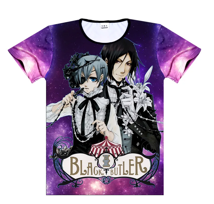 

Kuroshitsuji Anime Clothes Related Products Short Sleeve T-shirt Summer Wear A2