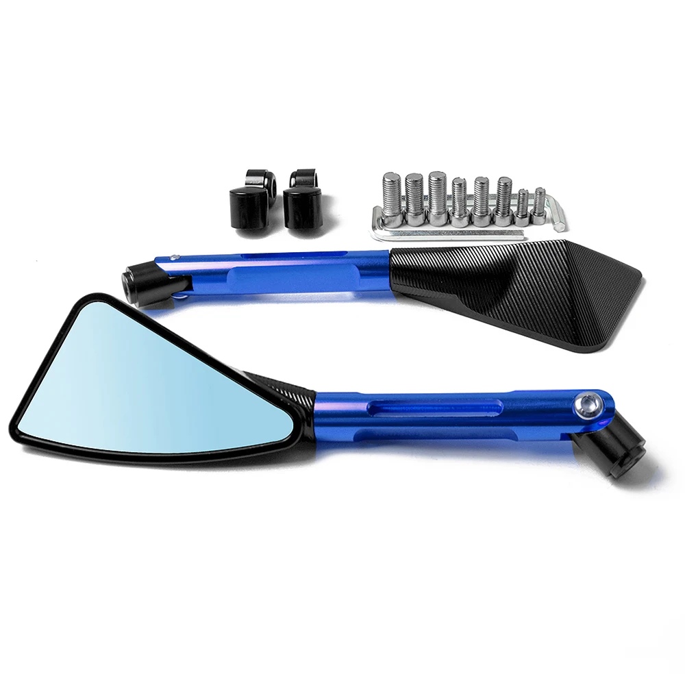 Для Honda CBR 600 900 1000 RR CBR600RR CBR1000RR CBR900RR 2004- мото боковые зеркала Зеркало заднего вида Аксессуары для мотоциклов - Цвет: Black-Blue-Black