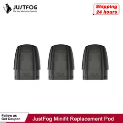 60 шт./лот JustFog Minifit Сменные стручки для электронной сигареты многоразового использования картридж органический хлопок 1,5 мл бак Ом для Minifit