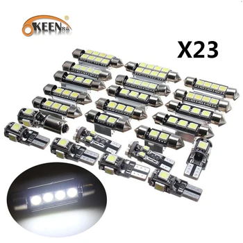 

23pcs Car LED Interior Dome Lights Ceiling Lamp Trunks Bulbs Kit For BMW X5 E53 2000 2001 -2006 License plate Light White