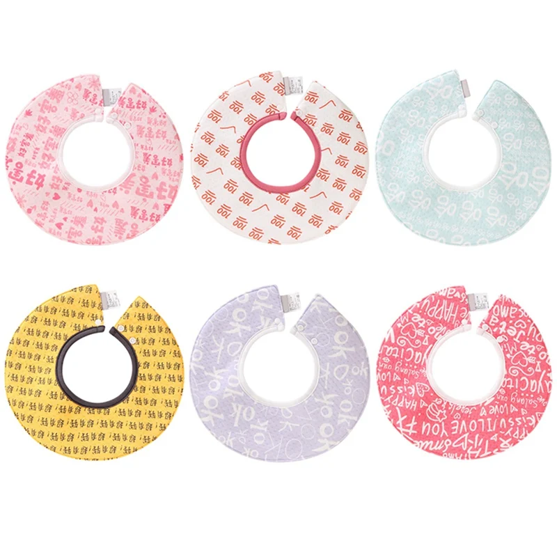 

360 Degrees Rotating Infant Baby Bibs Cute Print Cotton Saliva Towel Baby Bibs