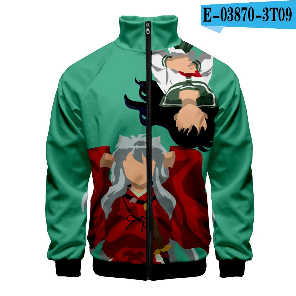 Inuyasha/куртка с длинными рукавами на молнии с героями мультфильмов; повседневная куртка с воротником-стойкой; верхняя куртка; пальто - Цвет: 15