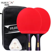 

Table Tennis Rackets 7 Wood Paddle Sticky Rubber Ping Pong Racket Loop Attack Bat With Good Control Spin