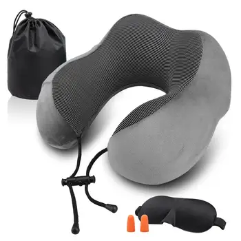 

1 Set Portable Detachable Travel U Shaped Pillows Memory Foam Neck Soft Slow Rebound Space Neck Healthcare Headrest Neck Cushion
