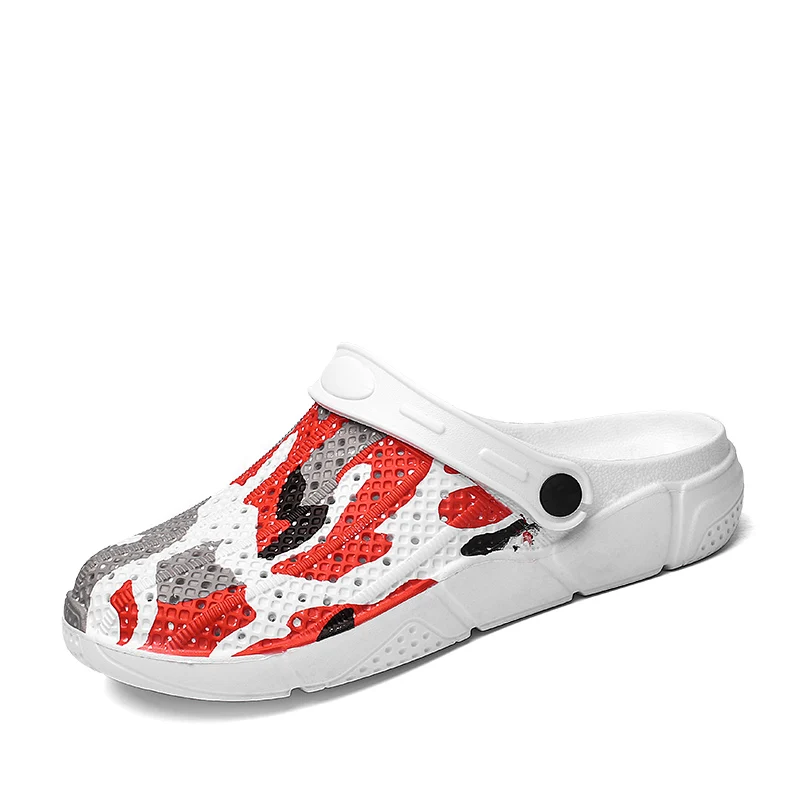 

Men Camouflage Sandals Summer Hole Shoes Rubber Clogs Men EVA Unisex Garden Shoes Black Beach Flat Sandals Slippers casual shoes