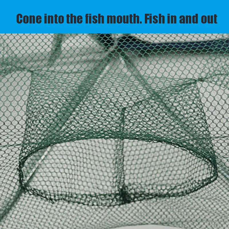 Automatic Fishing Net Folding Fishing Net Shrimp Cage Nylon Foldable Crab Fish Trap Cast Mesh&T8