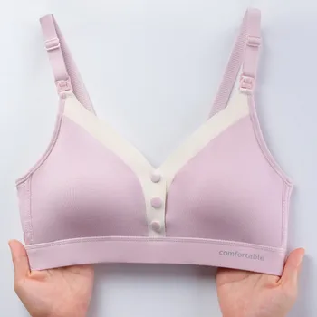 

Female Nursing Bras Pregnant Women Breastfeeding Wire Free Front Closure Breast Feeding Bras Brassiere