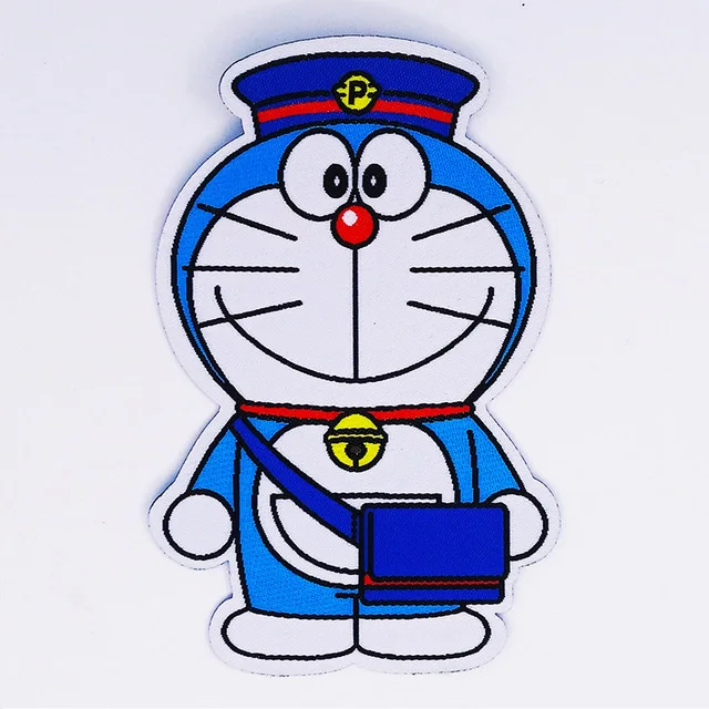 Детская одежда нашивки Doraemon DIY милый тканый значок высокого качества