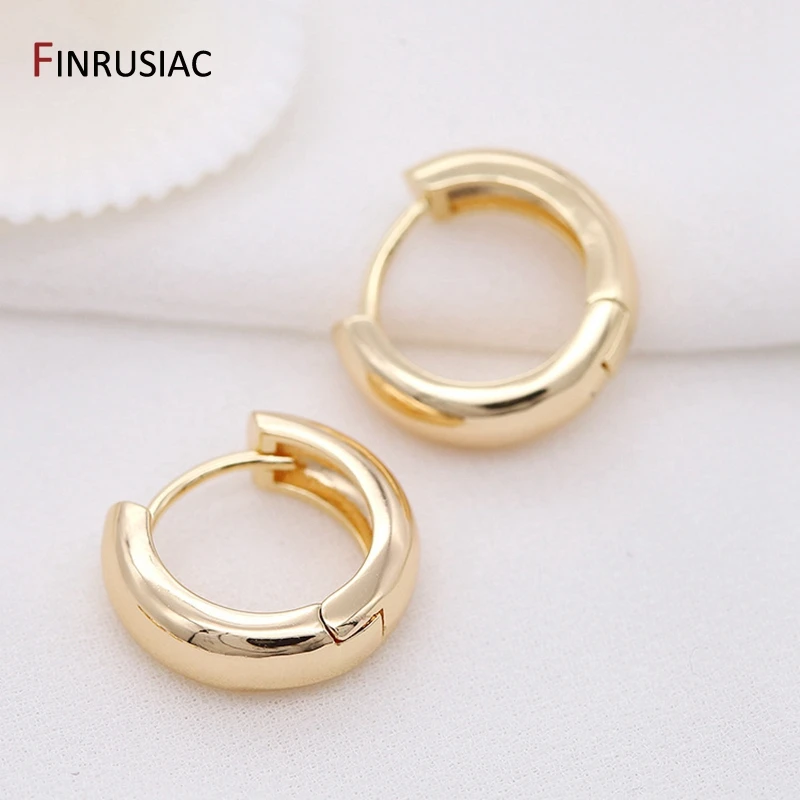 2021 New Simple Round Circle Hoop Earrings Plated Gold Korean Earring