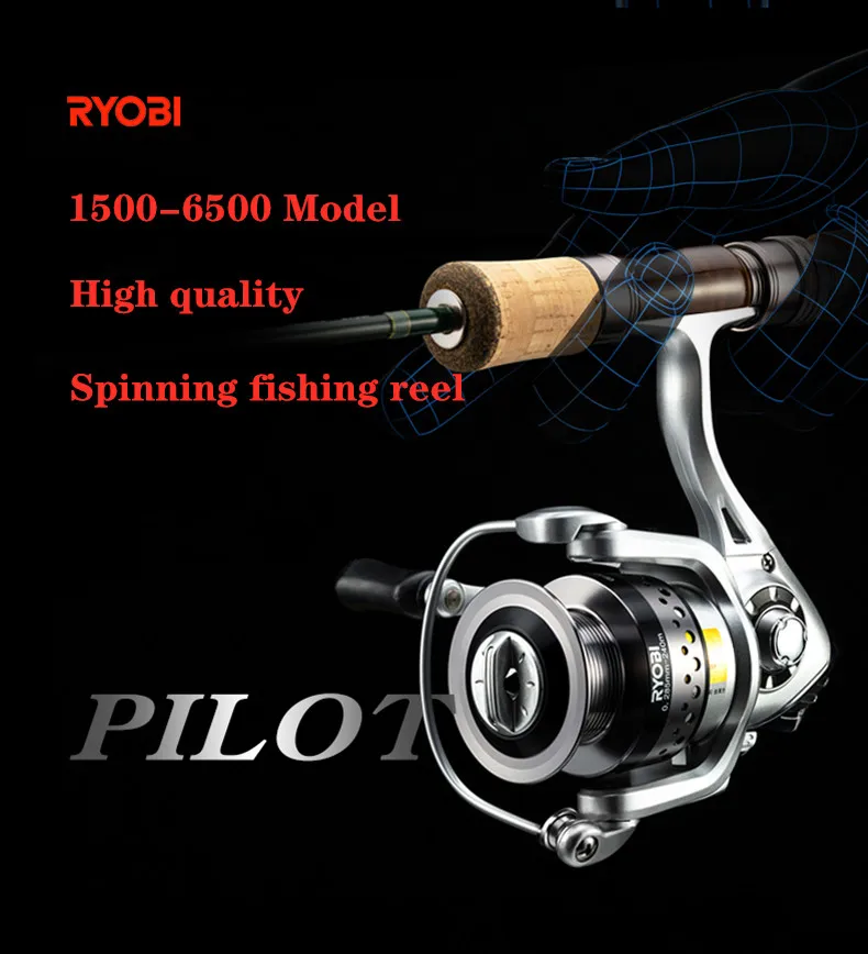 Ryobi 1500-6500 Передняя тянущаяся катушка 6+ 1BB Рыболовная катушка Приманка колесо троллинг катушка рыболовные снасти