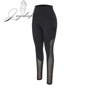 

Joyshaper Leggings Sport Women Fitness Mesh Workout Legging High Waist Pants With Pocket Capri Women Gym Running Fitness Trouser