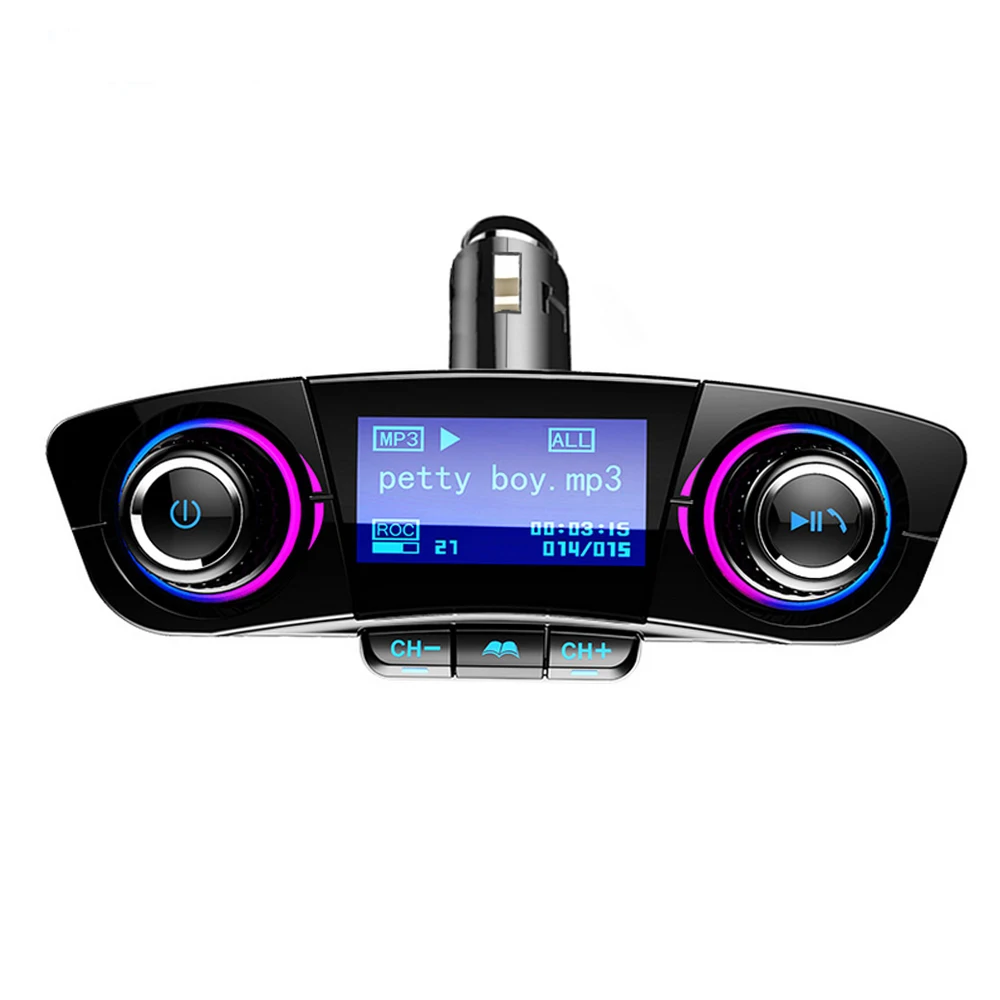Bluetooth 5,0, fm-передатчик, fm-модулятор, MP3 плеер, комплект громкой связи для автомобиля, TF, USB, AUX, аудио, USB, зарядное устройство для телефона, для автомобиля