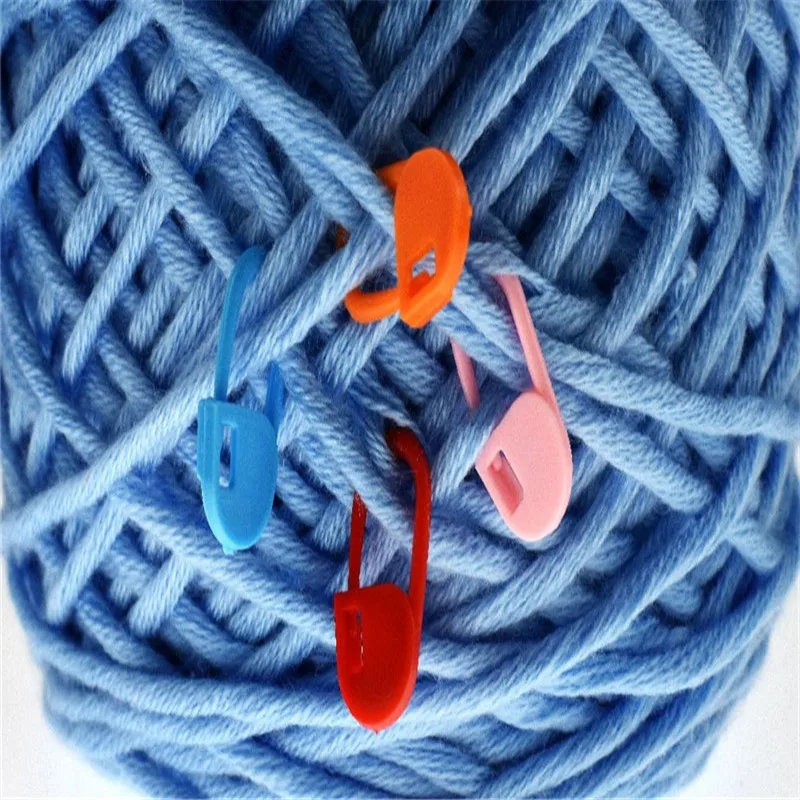  53pcs ABS Plastic Knit Stitch Knitting Needles Crochet Hook Plastic Markers Needle Clip Craft Knitting Crochet Locking Stitch Tools (3)