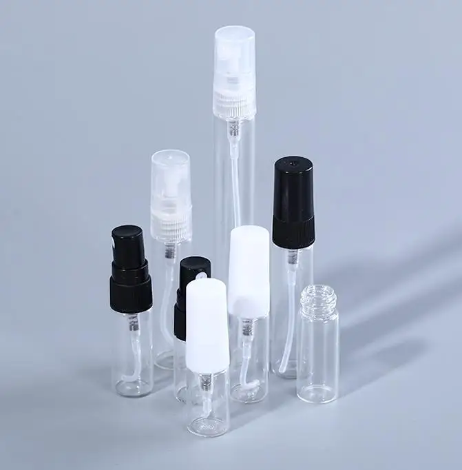 2ml 3ml 5ml 7ml 10ml Travel Portable Perfume Sample Bottles Clear/Black