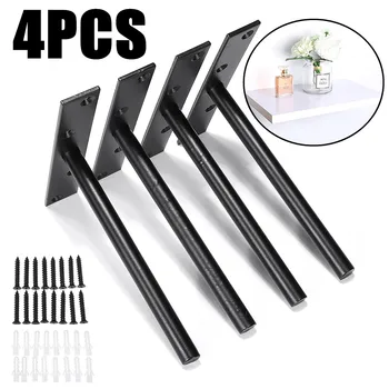 

4PCS Folding Shelf Support Bracket Invisibled Floating Wall Shelf Support Brackets for Heavy Duty Bracket 15x12cm