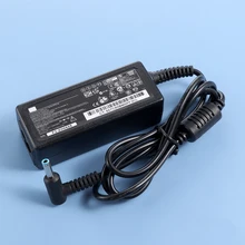 1 pièce de câbles d'alimentation et de chargeur, connecteurs à pointe bleue adaptateurs pour ordinateur portable HP 740015 – 002 2.31A