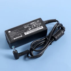 1 pièce de câbles d'alimentation et de chargeur, connecteurs à pointe bleue adaptateurs pour ordinateur portable HP 740015 – 002 2.31A 