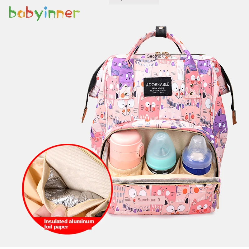 Мультипликационная сумка для мам babyinside модная 26*16*39 см большой емкости