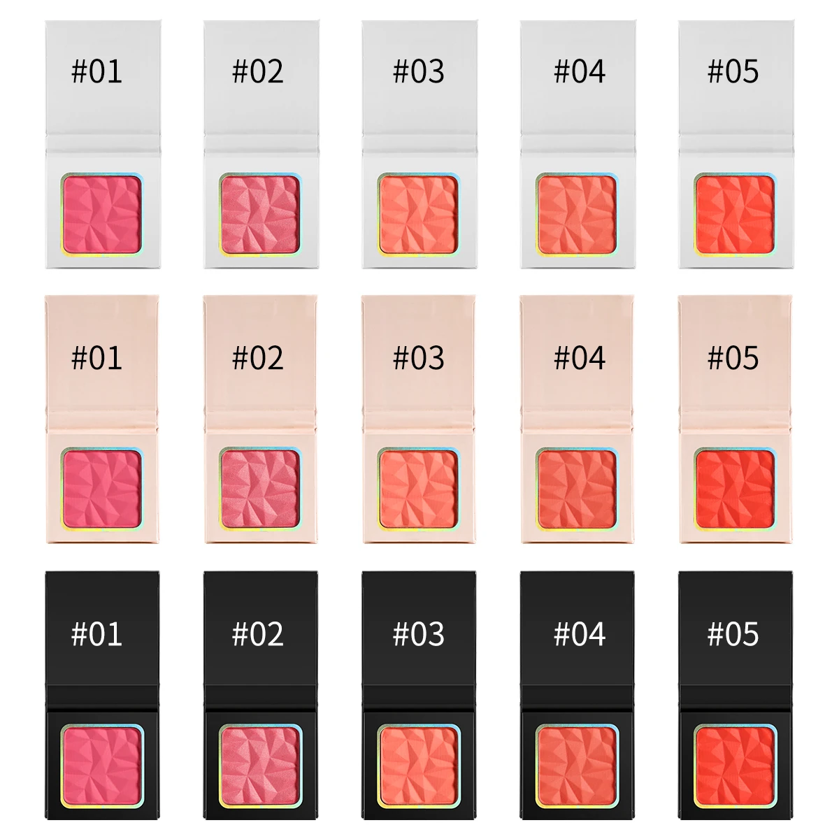 30pcs Private Label Blush Palette Peach Face Mineral Pink Makeup Blusher Powder Brozer Cosmestics Contour Shadow Wholesale