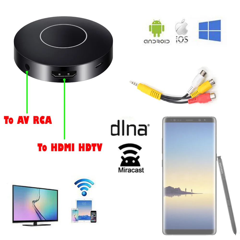 Cheap HD108P Wireless Display Adapter Miracast WiFi Mobile Screen Mirroring  Receiver Dongle TV