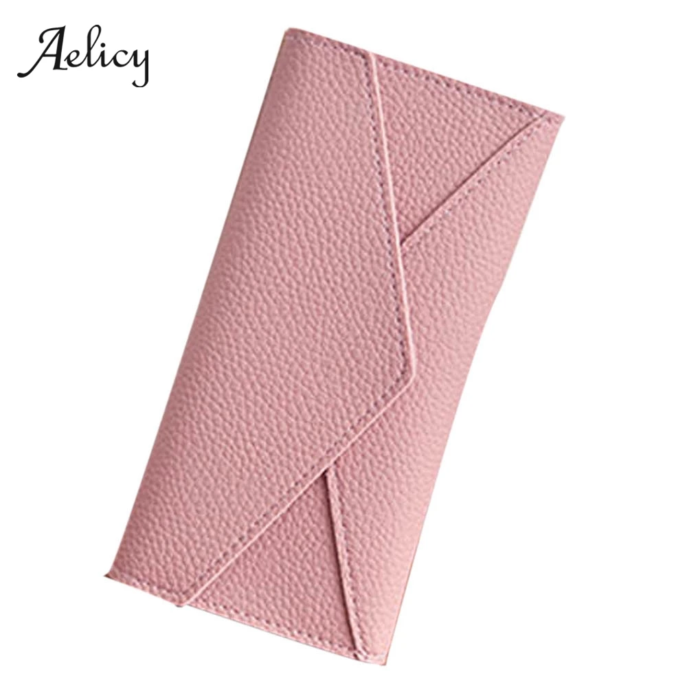 Aelicy 2019 модные женские кошельки простые тонкие черные серые красные длинный
