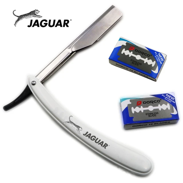 1set Men Straight Barber edge Razors Folding Shaving Knife Hair Removal Tools With 10pcs Blades 1razor add 20blades