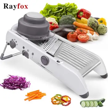 

Kitchen Accessories Potato Slicer Manual Vegetable Cutter Adjustable Stainless Steel Blades Fruits Chipper Dicer Kitchen Tools