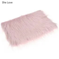 Luxurious Faux Fur Fabric - Soft Plush Material for DIY Crafts and Home Decor (40x50cm) (SW402142-PINK)