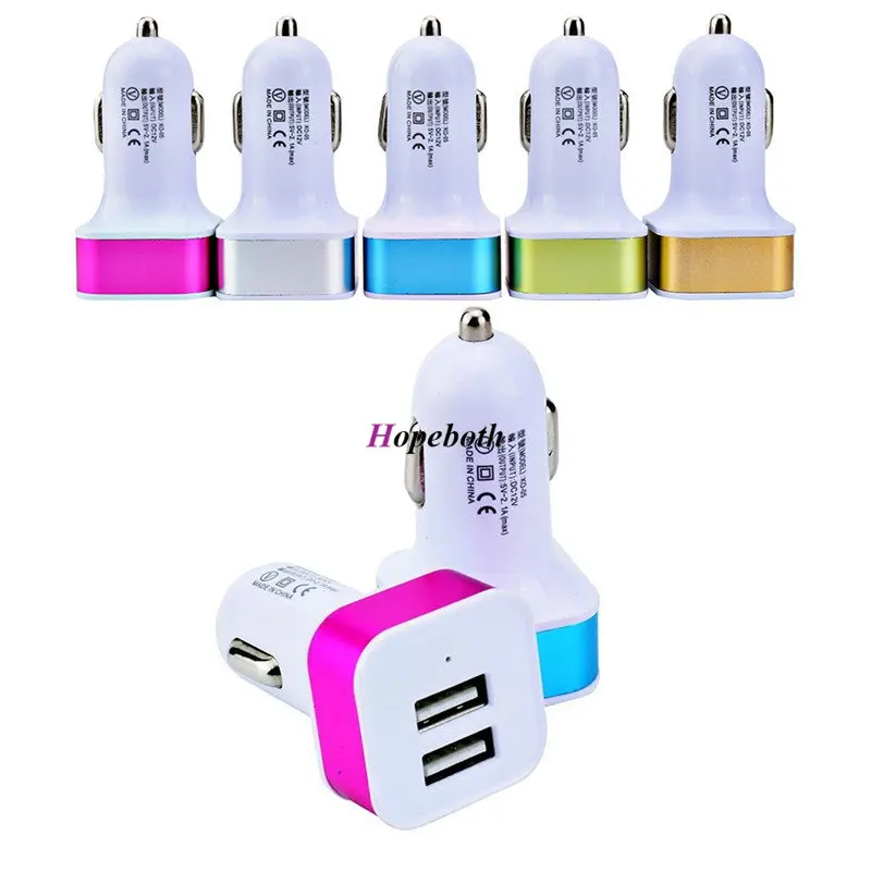 200 шт 2 USB порта Автомобильный прикуриватель адаптер зарядное устройство против царапин автомобильное зарядное устройство для iphone samsung htc gps планшет хорошее качество