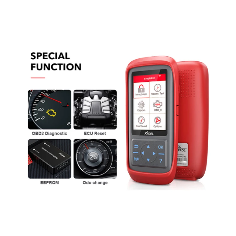 Программатор автомобильных ключей XTOOL X100 PRO2 OBD2/Настройка пробега включая