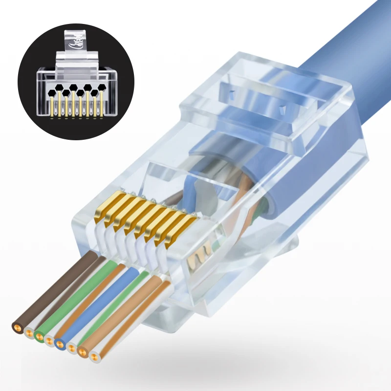 CNCOB технические разъемы профессиональный разъем CAT6 8P8C RJ45 50 шт. (50